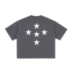 STAR* BOXY TEE - haze grey