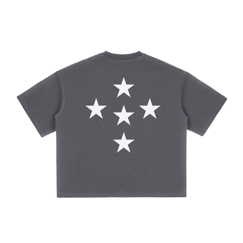 STAR* BOXY TEE - haze grey