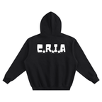 STAR* BOXY HOODIE - black