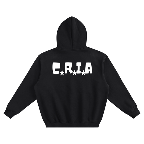 STAR* BOXY HOODIE - black