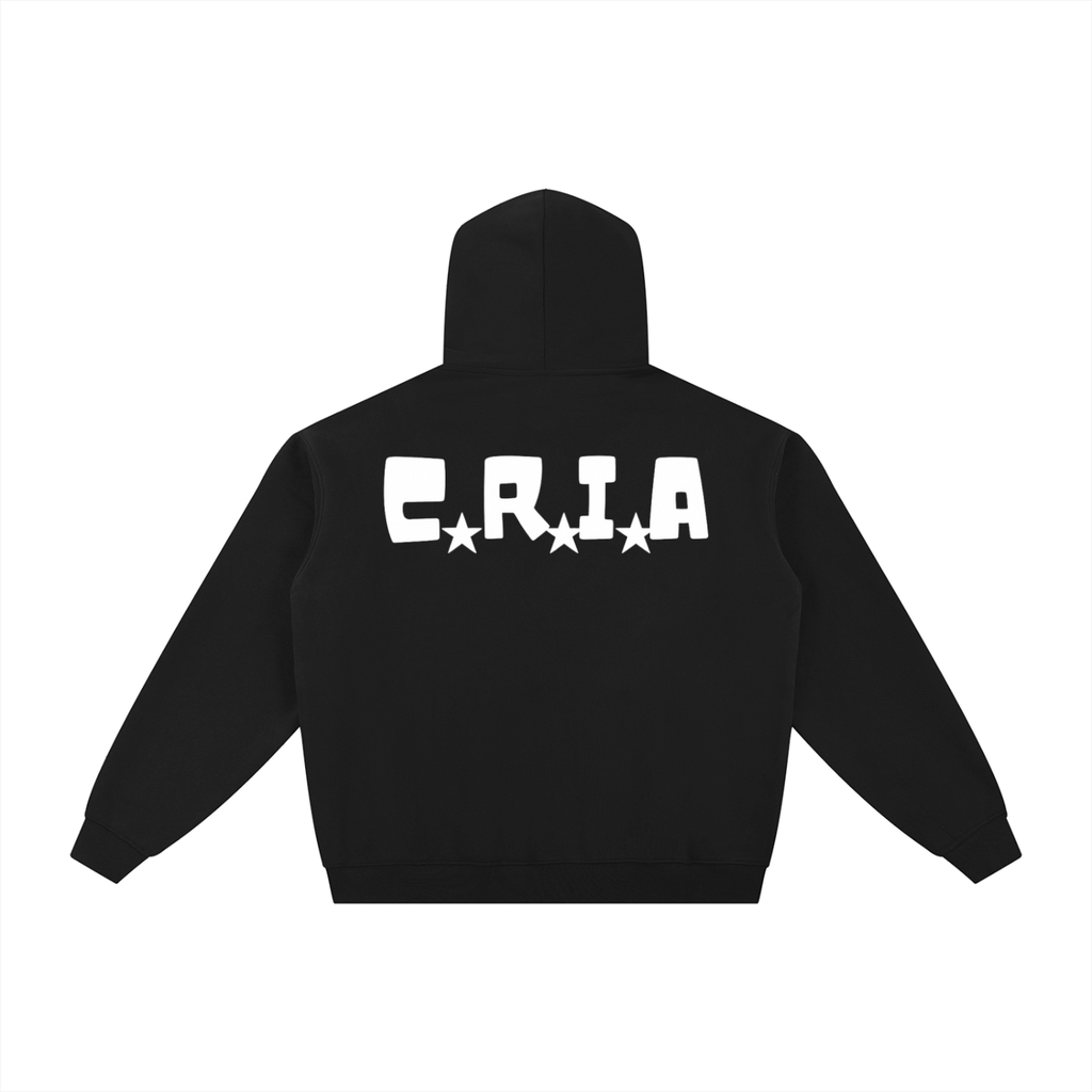 STAR* ZIP*UP HOODIE - black