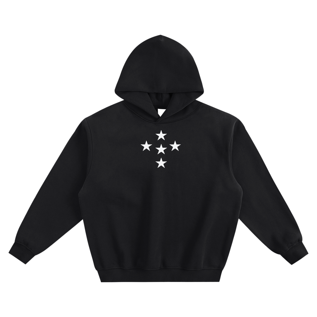 STAR* BOXY HOODIE - black