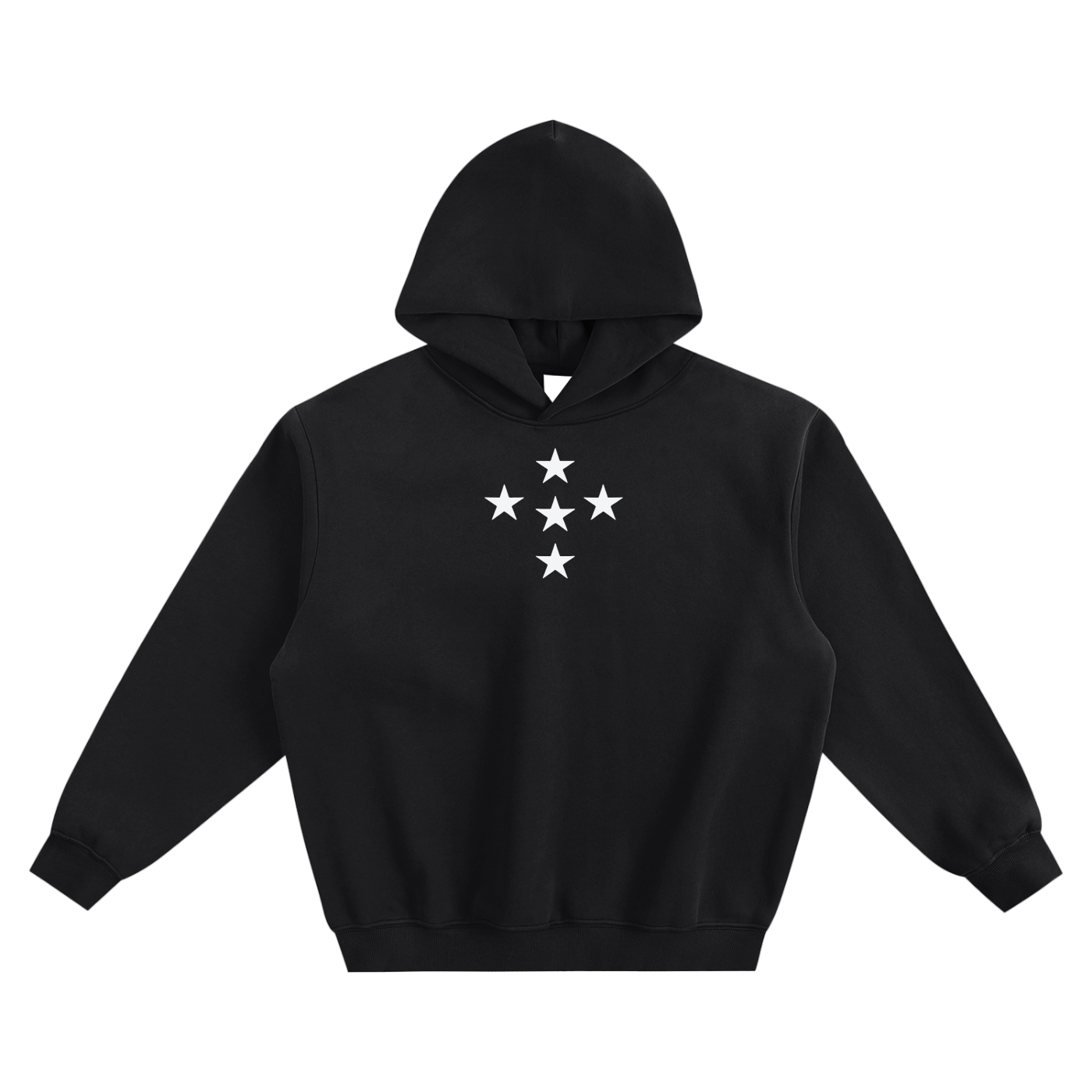 STAR* BOXY HOODIE - black